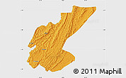 Political Map of Ngara, single color outside