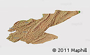 Satellite Panoramic Map of Ngara, cropped outside
