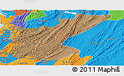 Satellite Panoramic Map of Ngara, political outside