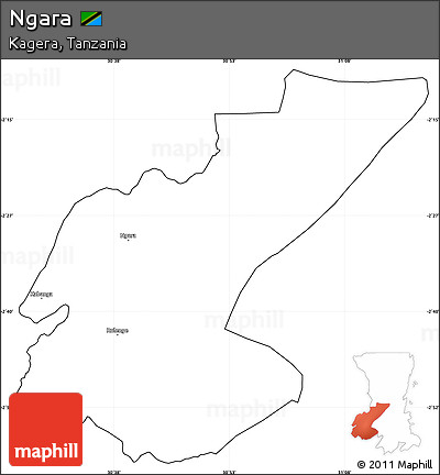 Blank Simple Map of Ngara, cropped outside
