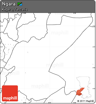 Blank Simple Map of Ngara, no labels
