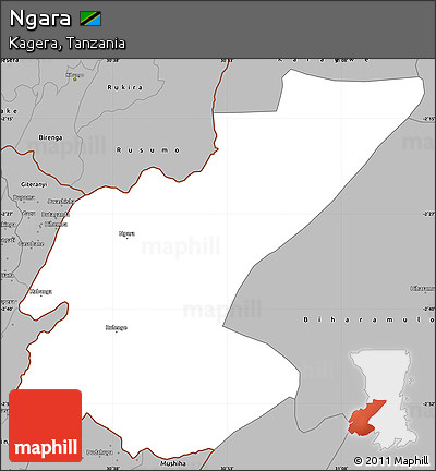 Gray Simple Map of Ngara