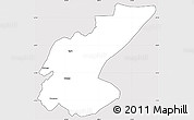 Silver Style Simple Map of Ngara, cropped outside