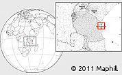 Blank Location Map of Zansibar North, highlighted country, within the entire country