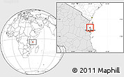 Blank Location Map of Zansibar North, highlighted country