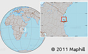 Gray Location Map of Zansibar North, highlighted parent region