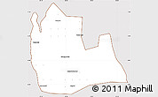 Classic Style Simple Map of Zansibar North, cropped outside