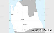 Gray Simple Map of Zansibar North, single color outside