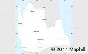 Silver Style Simple Map of Zansibar North