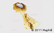 Physical 3D Map of Kilimanjaro, cropped outside