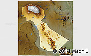 Physical 3D Map of Kilimanjaro, darken