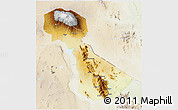 Physical 3D Map of Kilimanjaro, lighten