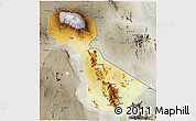 Physical 3D Map of Kilimanjaro, semi-desaturated
