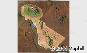 Satellite 3D Map of Kilimanjaro, darken