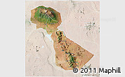 Satellite 3D Map of Kilimanjaro, lighten