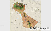 Satellite 3D Map of Kilimanjaro, shaded relief outside