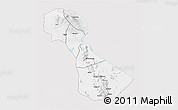 Silver Style 3D Map of Kilimanjaro, single color outside