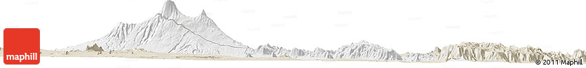 Classic Style Horizon Map of Kilimanjaro