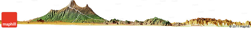 Satellite Horizon Map of Kilimanjaro, physical outside Satellite Horizon Map of Kilimanjaro, physical outside