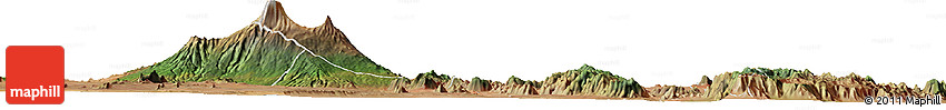 Satellite Horizon Map of Kilimanjaro