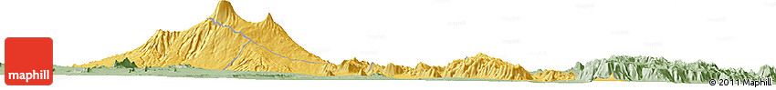 Savanna Style Horizon Map of Kilimanjaro