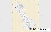Classic Style Map of Kilimanjaro, single color outside