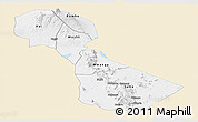Classic Style Panoramic Map of Kilimanjaro, single color outside