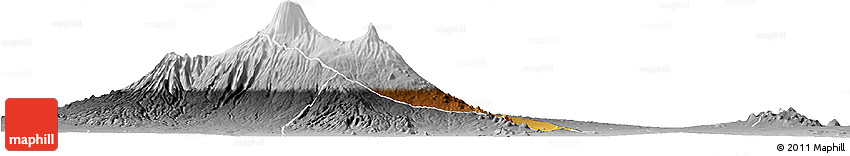 Physical Horizon Map of Rombo, desaturated