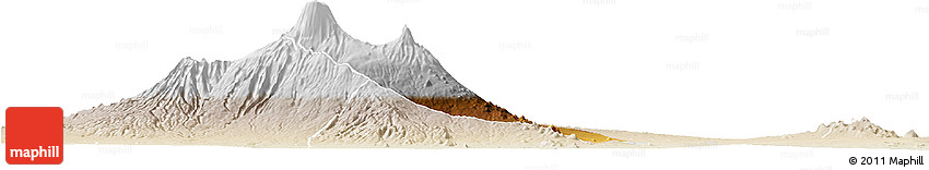 Physical Horizon Map of Rombo, lighten
