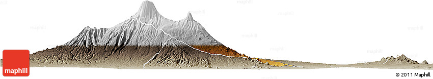 Physical Horizon Map of Rombo, semi-desaturated