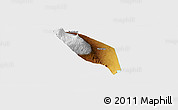 Physical Panoramic Map of Rombo, single color outside