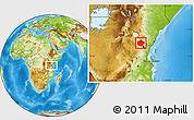 Physical Location Map of Same, highlighted parent region