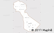 Classic Style Simple Map of Kilimanjaro, cropped outside