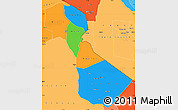 Political Simple Map of Kilimanjaro, political shades outside