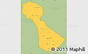 Savanna Style Simple Map of Kilimanjaro, cropped outside