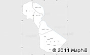 Silver Style Simple Map of Kilimanjaro, single color outside