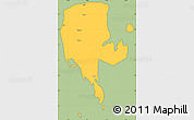 Savanna Style Simple Map of Zansibar Central, cropped outside
