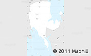 Silver Style Simple Map of Zansibar Central