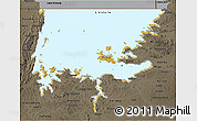Physical 3D Map of L. Victoria, darken, semi-desaturated