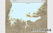 Physical 3D Map of L. Victoria, semi-desaturated