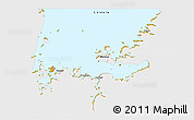 Physical 3D Map of L. Victoria, single color outside