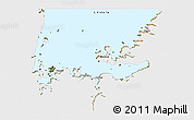Satellite 3D Map of L. Victoria, single color outside
