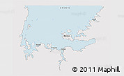 Silver Style 3D Map of L. Victoria, single color outside