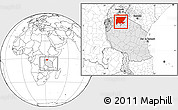 Blank Location Map of L. Victoria, highlighted country, within the entire country