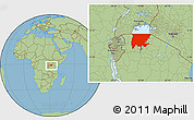 Savanna Style Location Map of L. Victoria