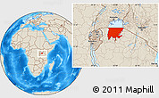 Shaded Relief Location Map of L. Victoria
