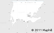 Silver Style Simple Map of L. Victoria, single color outside