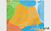 Political Shades 3D Map of Lindi