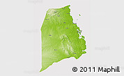 Physical 3D Map of Kilwa, cropped outside