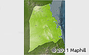 Physical 3D Map of Kilwa, darken